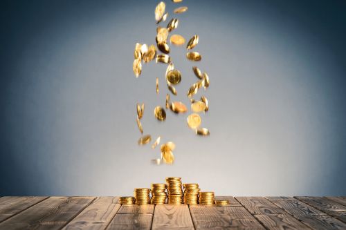 Foto: fallende Münzen