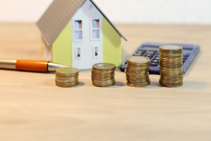 Foto: Haus und Münzen